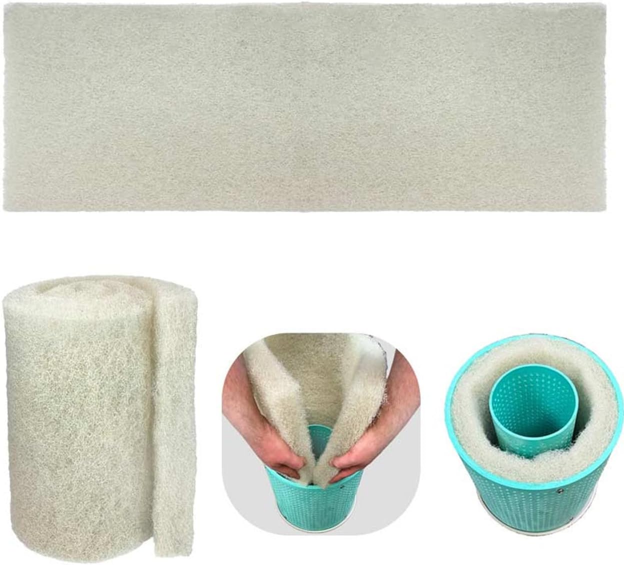 40 Gallon Big Foot Filter with Check Valve and Filter Matting Heavy-duty PVC Plastic Filters for Lake & Pond Irrigation Pumps and Fountains, irrigation etc
