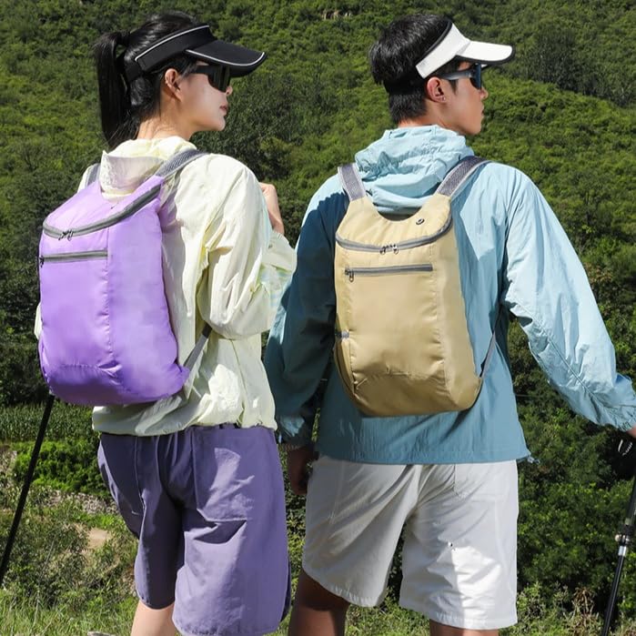 Mochila plegable para senderismo 20L resistente al agua verde miniatura 2