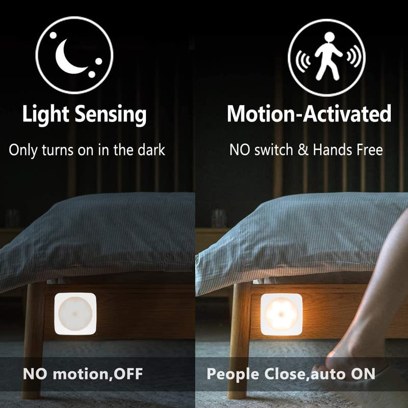 Image of OPPLE LED Motion Sensor Built-in Infrared Sensor Battery Powered Night Light for Home and Office - Pack of 8