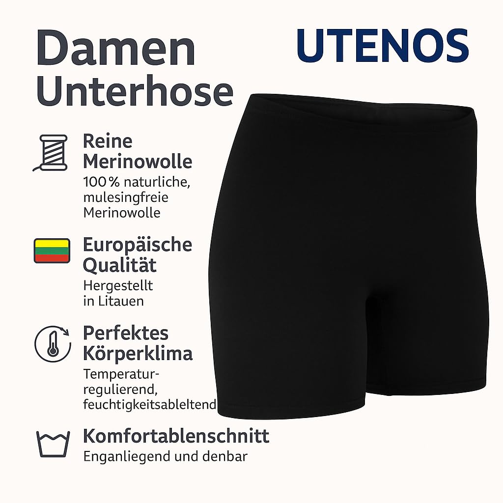 Utenos 100% lana merino para mujer pantalones largos