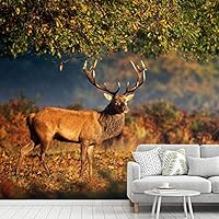 Wall Mural Wild Animals Removable Self-Adhesive Wallpaper Wall Decoration for Bedroom Living Room - 66x96 inches