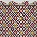 Cortina de puerta corredera mexicana con patrón geométrico de Ikat nativo, diseño...