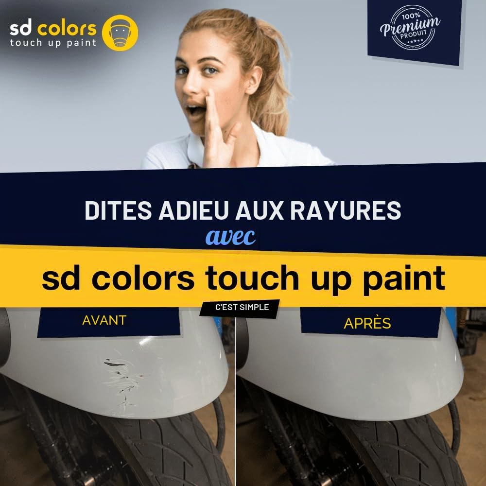 SD COLORS EZRC Peinture de retouche Gris aluminium 20 ML