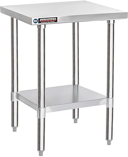 DuraSteel - Mesa de trabajo de acero inoxidable para alimentos (grado comercial)