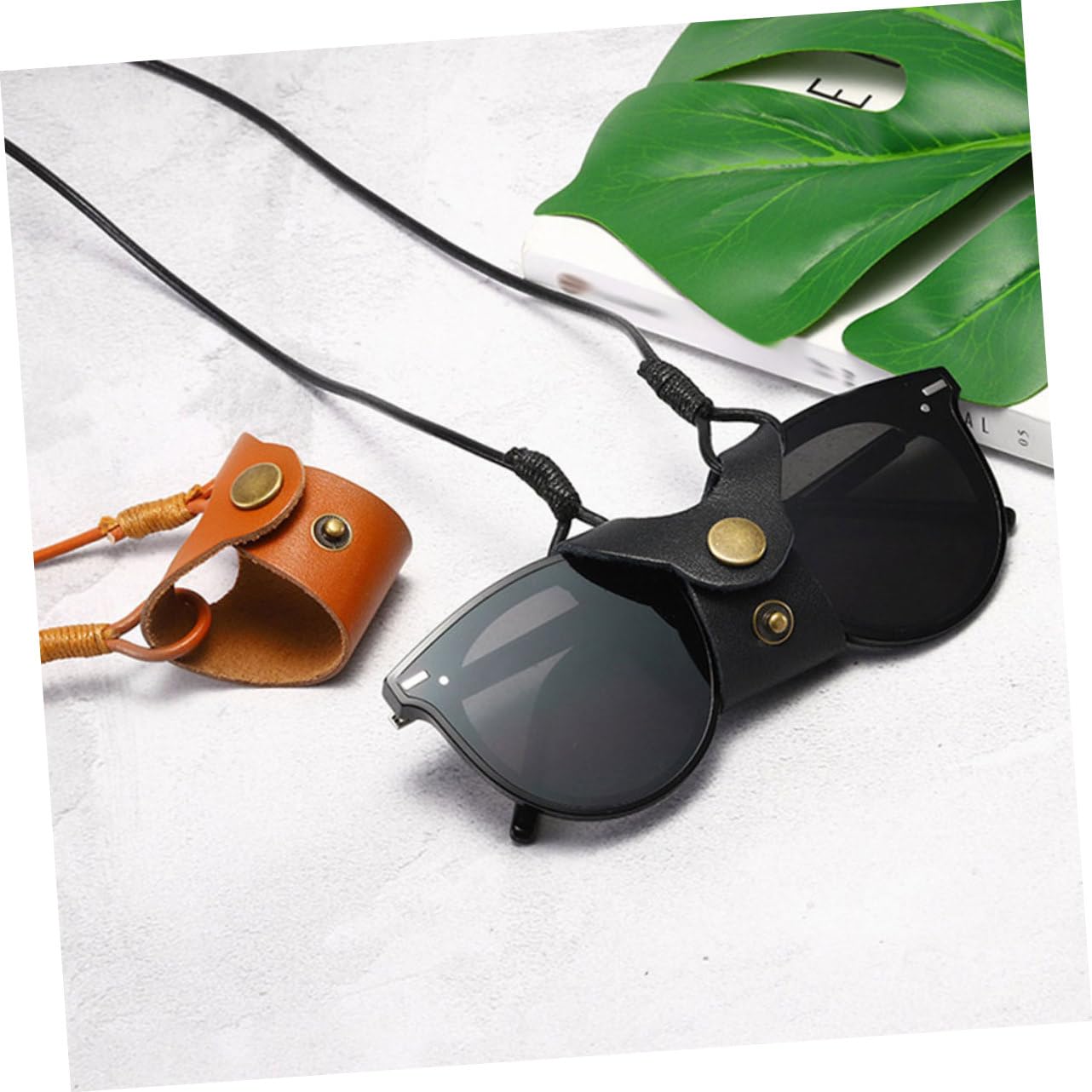 Healeved Cuerda Para Gafas De Sol Y Graduadas De Correa De Cuero Sintético Soporte Para Gafas Para Y Durable Y Resistente Al