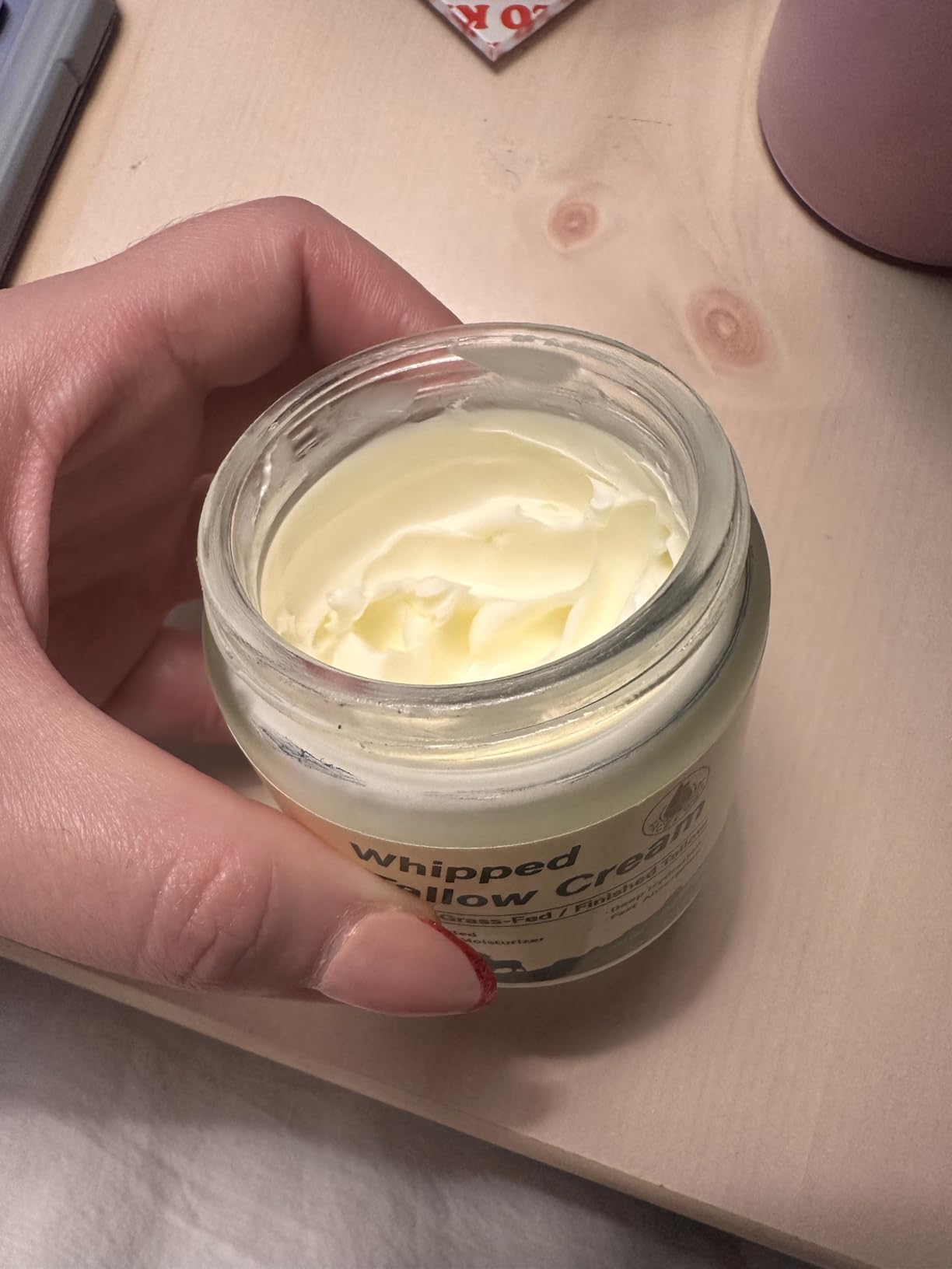 ZIIDII Beef Tallow for Skin, Organic Grass Fed Whipped Beef Tallow Balm Moisturizer Deeply Nourishing for Face & Body, Natural Unscented Tallow Face Moisturizer Cream for Dry Skin, 4oz