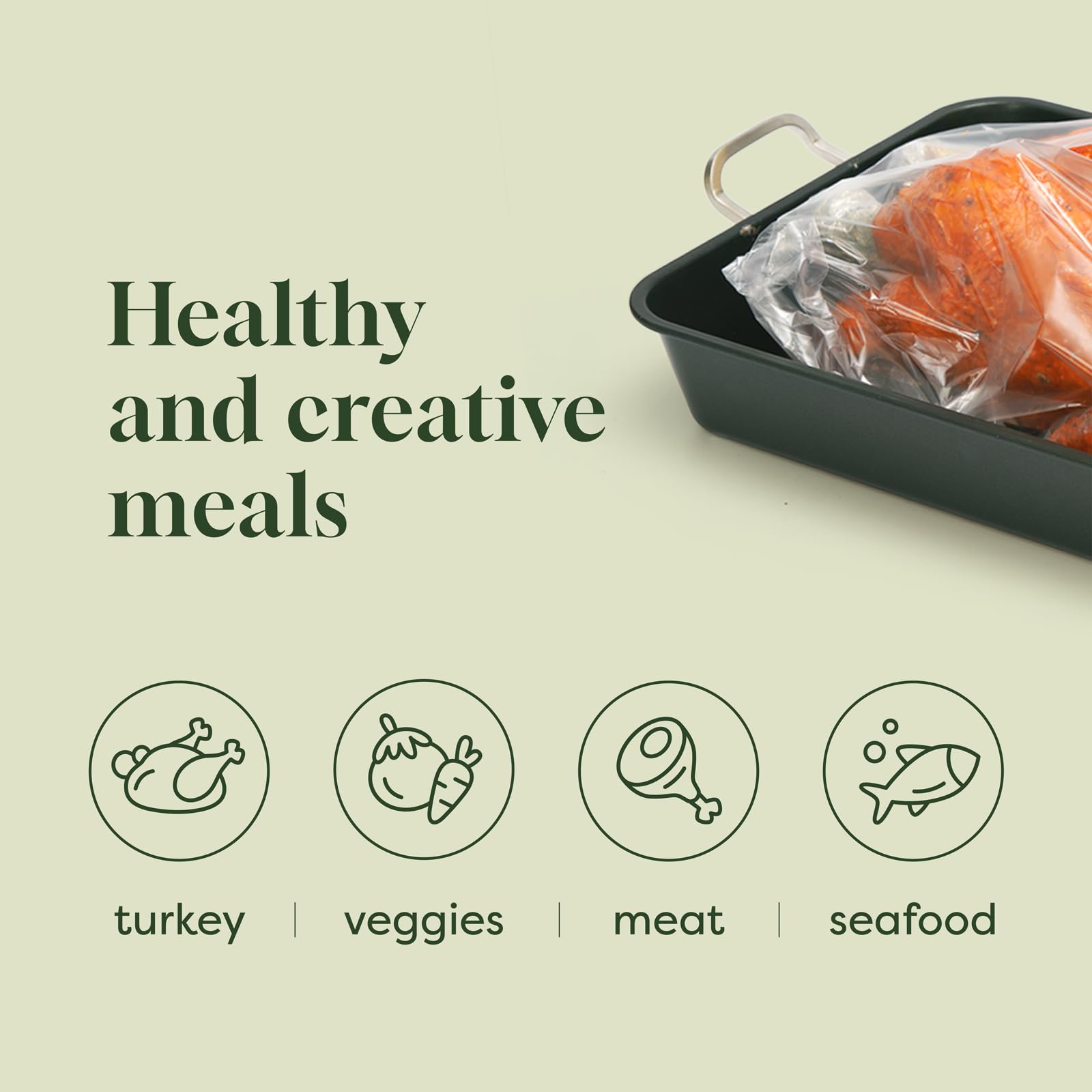 Bolsas para horno de pavo, tamaño grande, bolsas de nailon sin BPA para asar pavos para una limpieza rápida, bolsas multiusos para cocinar pavos, tamaño de 19 x 23.5 pulgadas, 10 unidades