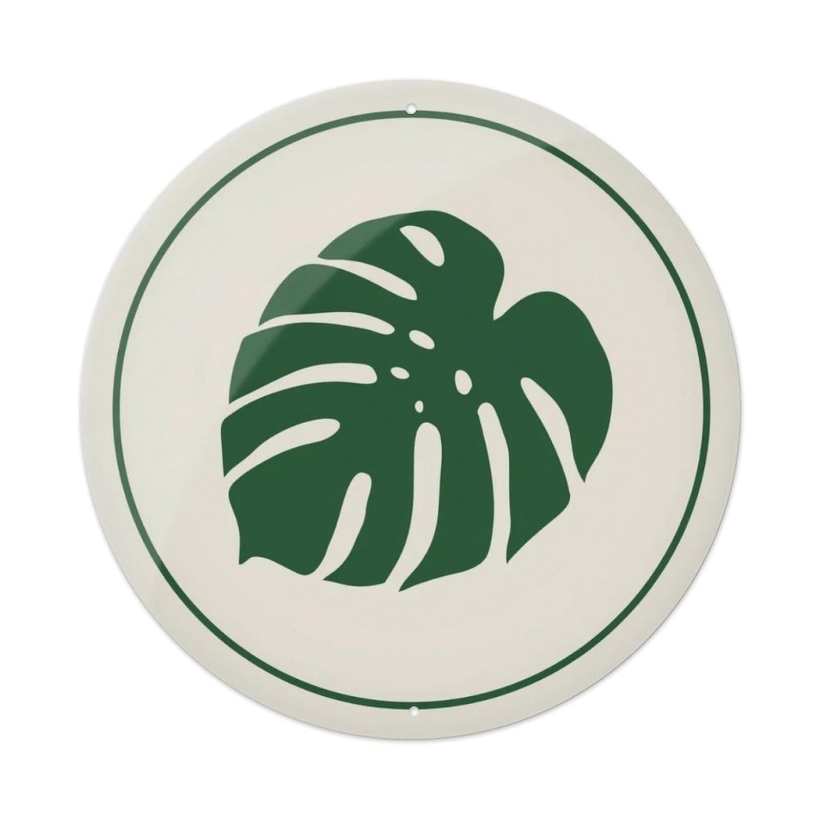 Tropical Round Plant Sign Metal Tin Sign Plaque