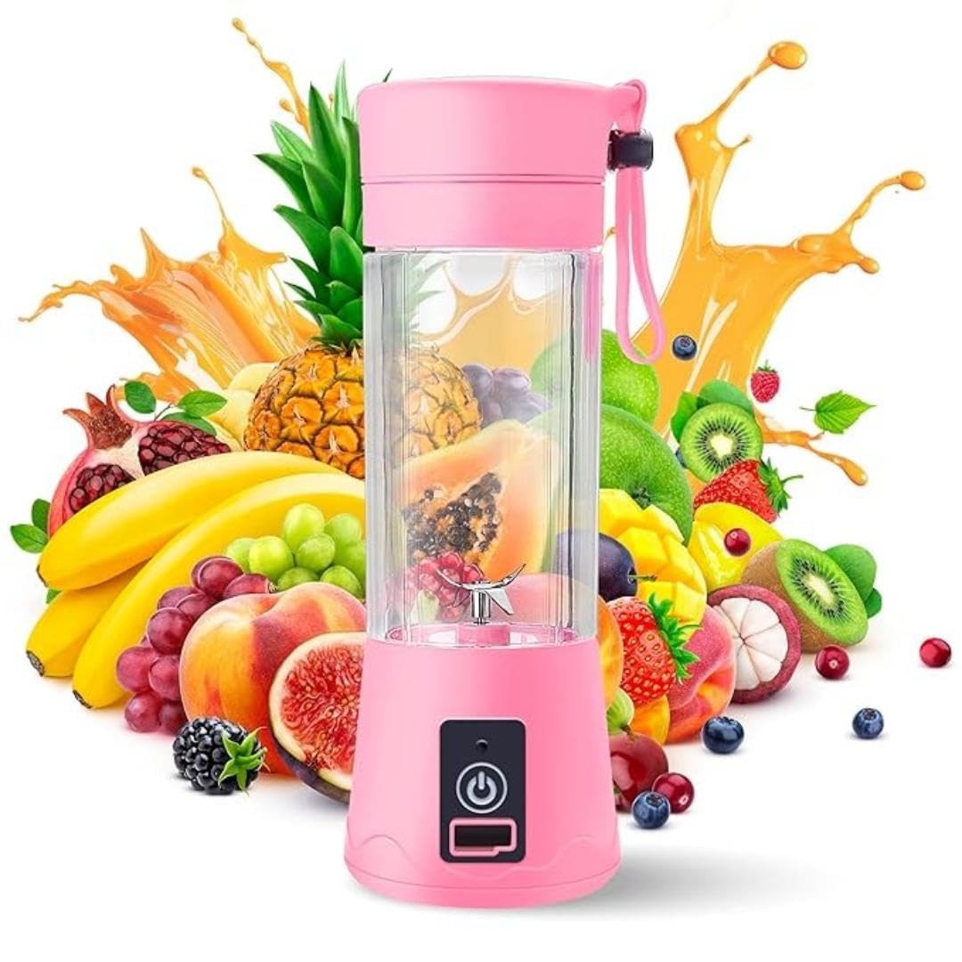 Rechargeable Portable Electric Mini USB Juicer Bottle Blender for Making Juice Travel Juicer Mixer for All Fruits Hand Juicer Machine (Multicolor, 1 Pc)-image-23
