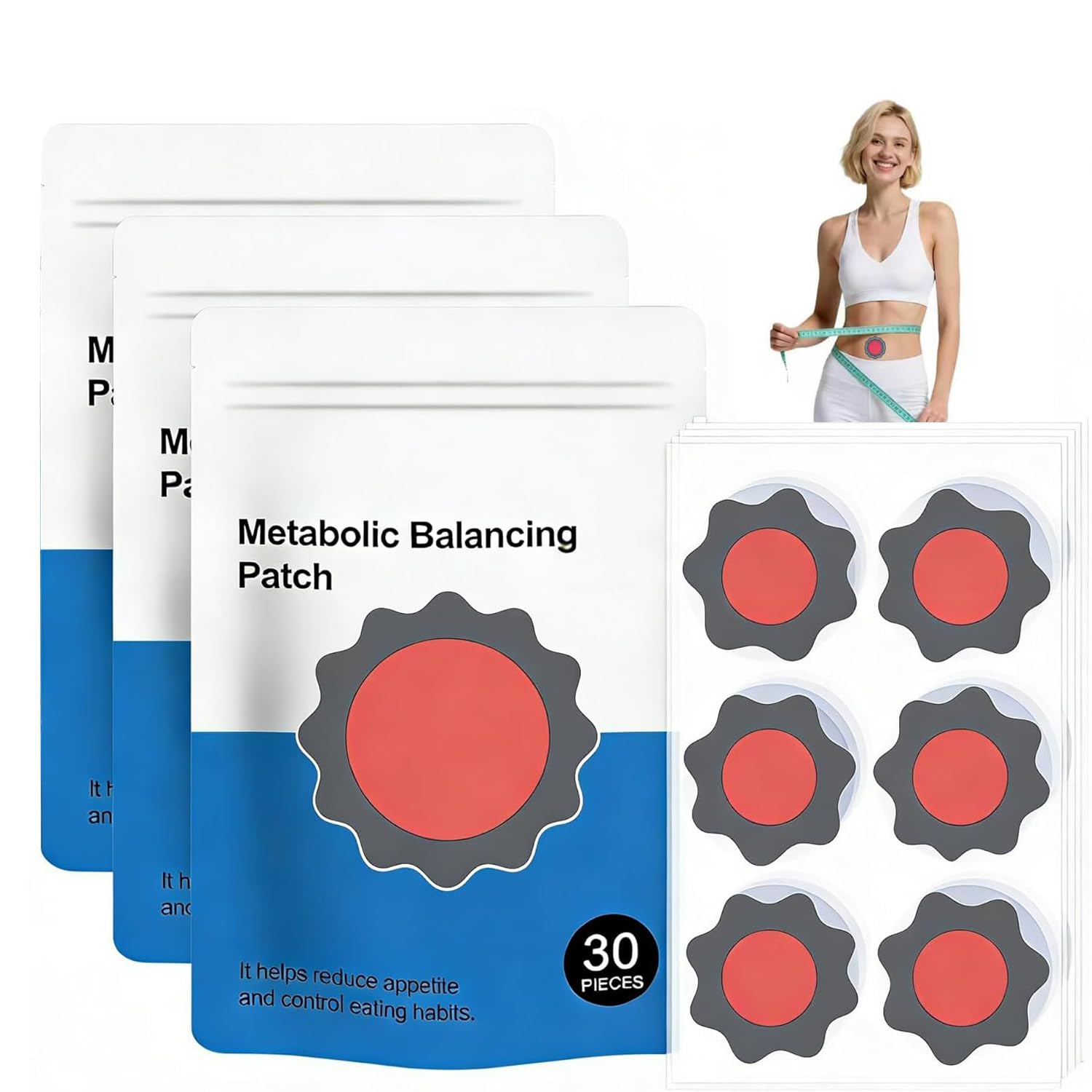 Abnehmpflaster, 90 Stück Abnehmpflaster, Metabalance Patch, 90 Tage Programm SlimmingPatchs, AbnehmenSchnell Fettverbrenner für Stoffwechselgleichgewicht, Sanfte Beruhigung für Alle Körpertypen