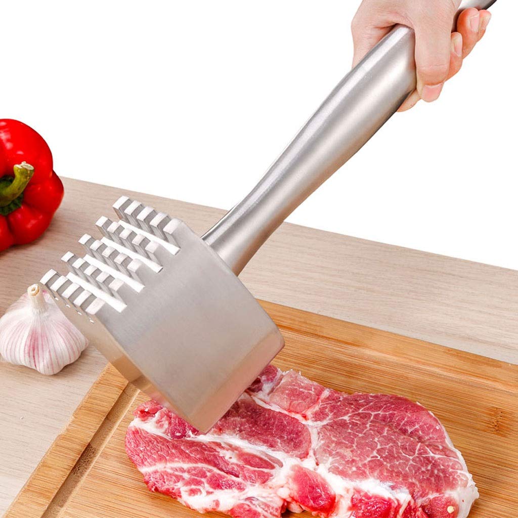 Fleischklopfer Steakhammer Fleischhammer 304 Edelstahl Fleischklopfer - texturiert Fleisch Pounder for Küche - Fleisch Hammer for Hühnerfleisch Rindfleisch Schweinefleisch - Ice Cracker - Double Sided