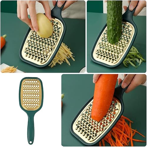 Miniatura 8 de Hemoton Pelador de patatas Pelador de verduras Rallador de acero inoxidable Rallador cuadrado grueso Rallador de queso de mano Rallador de verduras