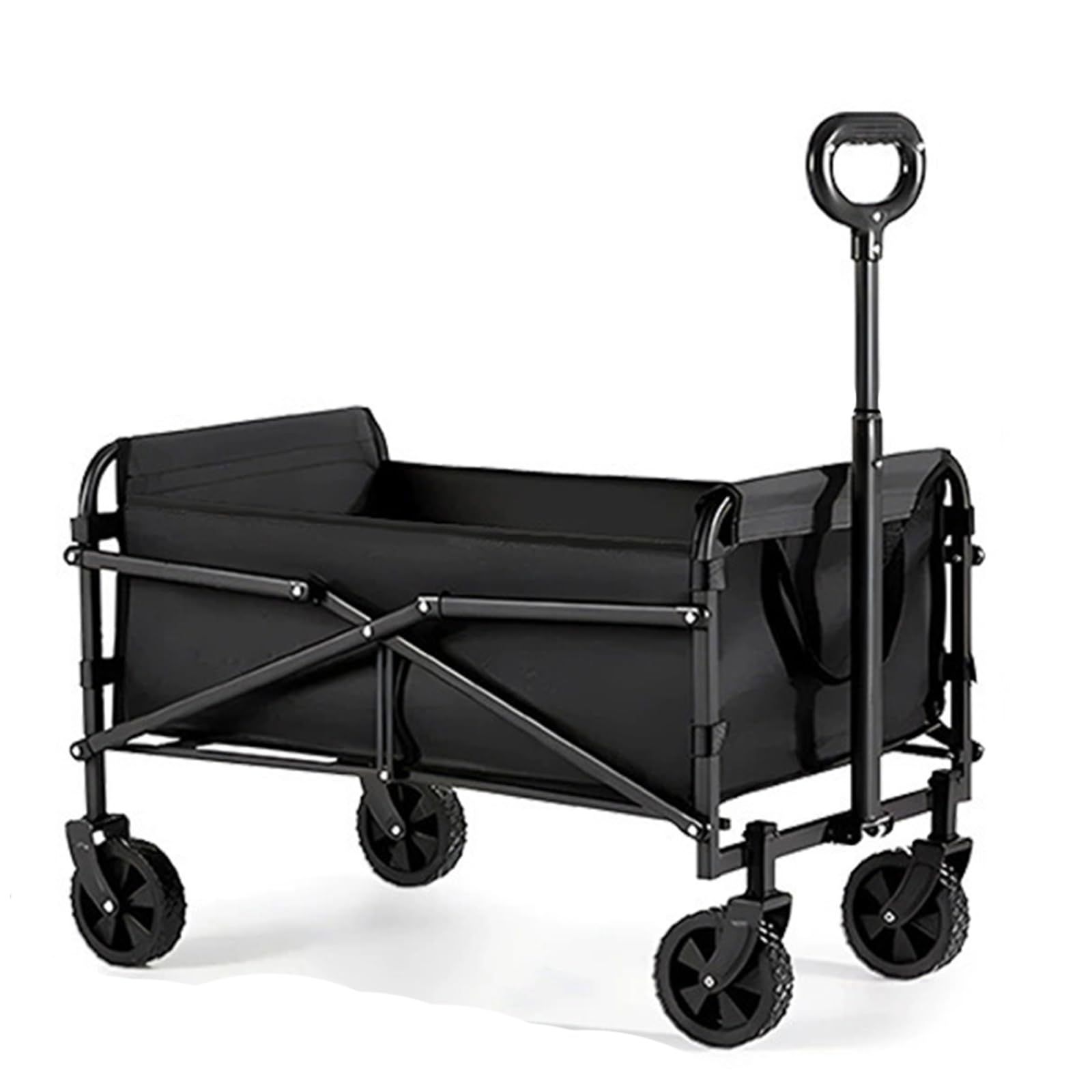 Carrito plegable de 150 kg, todo terreno con ruedas anchas y mango ajustable, perfecto para playa, jardín, camping, viajes y pesca, capacidad de 100-150 litros