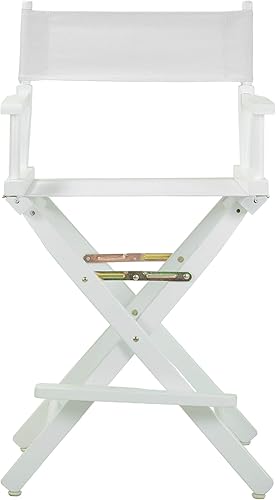 Miniatura 83 de Silla de Director de 18" Marco Blanco Lona Rosa