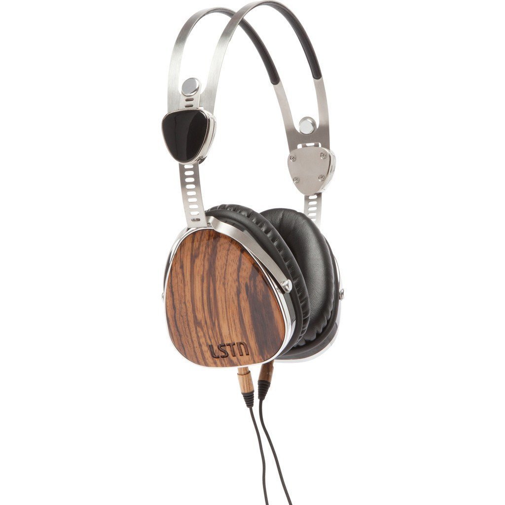 LSTN Troubadours Zebra Wood On-Ear Headphones with in-line Microphone