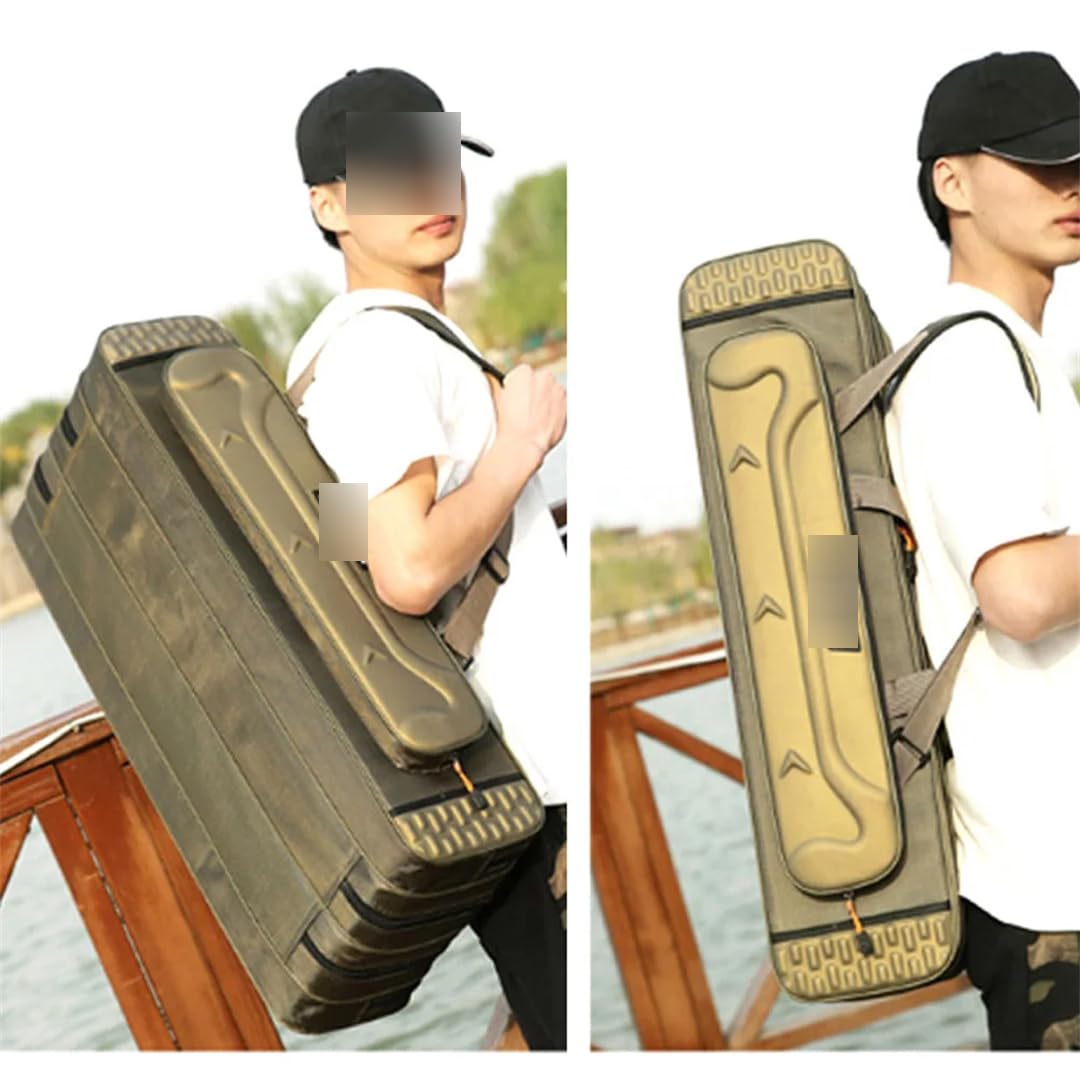 Suwequest Bolsas de caña de pescar de 80 cm, 90 cm, 100 cm, 120 cm, impermeables, 3/4 capas, estuche de almacenamiento para carrete de pesca, mochila de gran capacidad, 2 Capas 100cm