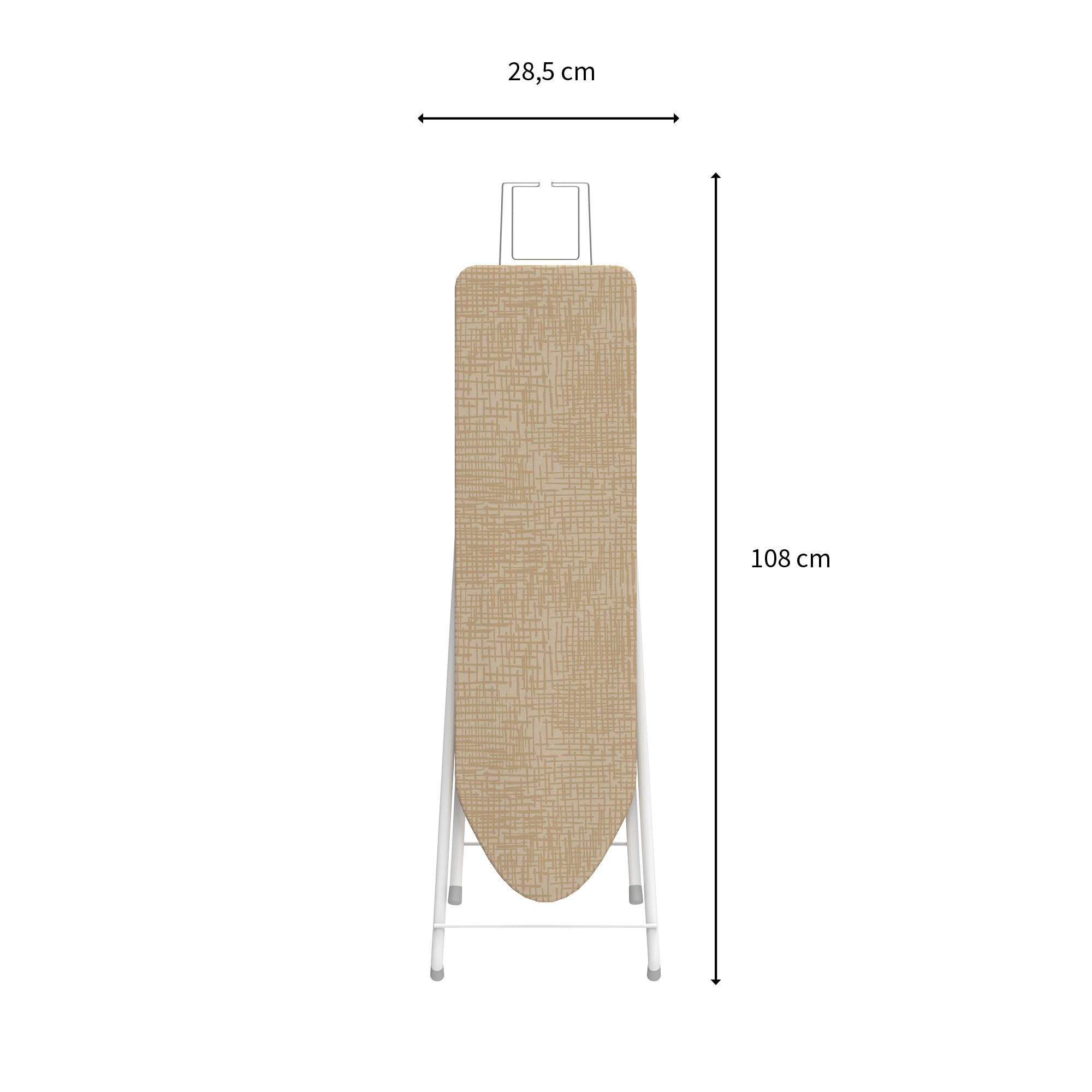 Table à Repasser Rörets Ballade – Table à Repasser Robuste en aggloméré – Hauteur réglable de 64 à 88 cm – Surface de Repassage 28,5 x 108 cm – avec Repose-Fer Coulissant
