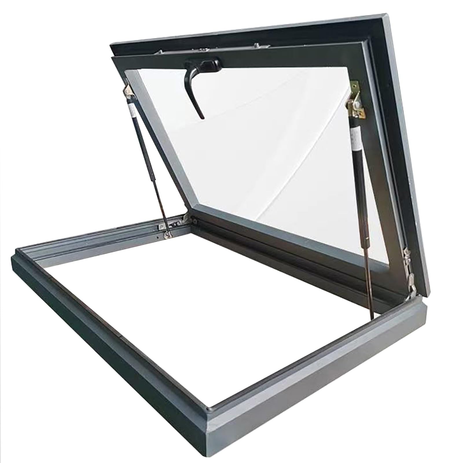 Claraboya con Vidrio Templado de Doble Capa, Claraboyas para Techos con Manijas, Claraboya con Ventilación para Techos Inclinados para Áticos, Terrazas Y Sótanos(LxW 28x24in/70x60cm)