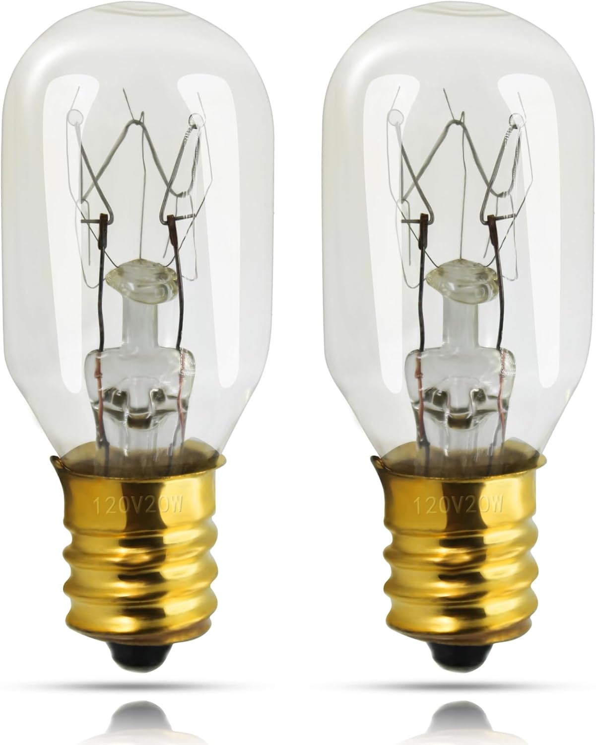 20W 120V Makeup Mirror Bulb for Conair RP34B Incandescent Mirror Replacement Bulbs, E12 Candle Holder Base, 2700K 2-Pack