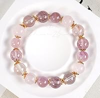Vista 143 de Precious Gemstone Natural Crystal Healing Bracelet, Rutilated Quartz, Moonstone, Quartz Handmade Original Design Bracelet