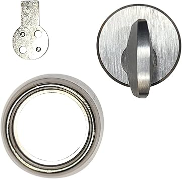 RiKey Security - Solid Brass Thumb-Turn Mortise Cylinder 1" Heavy Duty Inside Lock T-Turn Cylinder Satin Nickel