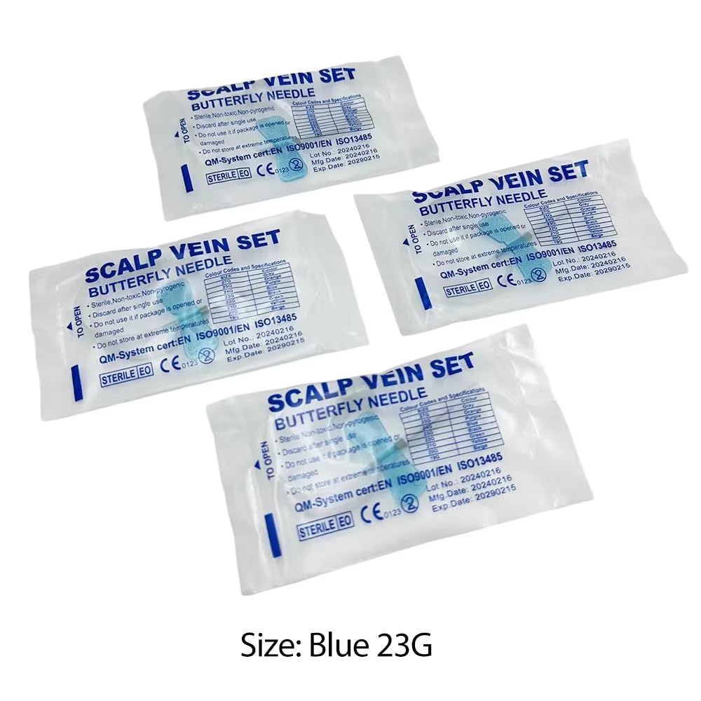 Veterinary Infusion Needle Catheter, 50 Pieces Per Box,Disposable Iv Infusion Needle,23G Sterile Individually Packaged