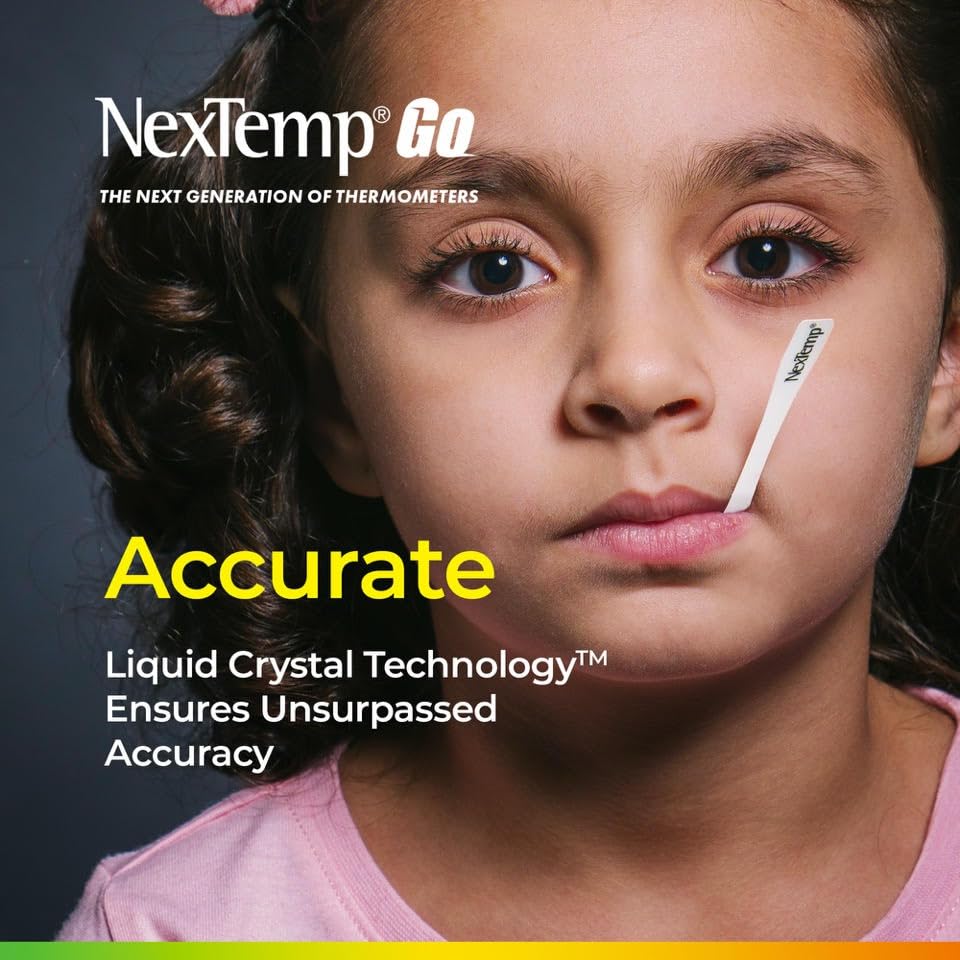 Miniatura 6 de NexTemp Go - Termómetros desechables orales, termómetro de temperatura de lectura rápida precisa en 10 segundos, higiénico, uso en cualquier momento