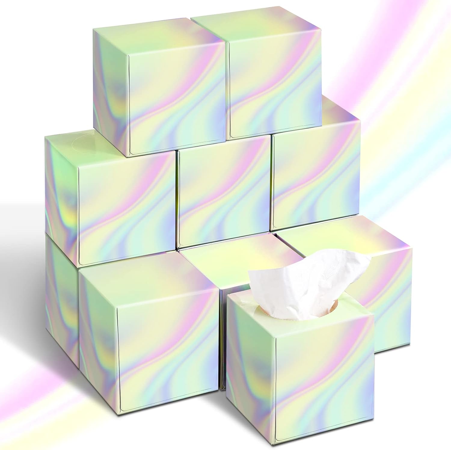 Kisston 12 Packs Facial Tissues Cube Boxes Lotion 3 Ply 60