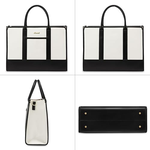 Miniatura 8 de LOVEVOOK Bolsas de mano para laptop para mujer, bolsa de trabajo de 15.6 pulgadas, grande para profesores, bolsa ligera para computadora, maletín