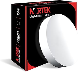 Nortek KRSNA 15W LED Surface Panel Light | Bright Panel Lights for Ceiling, Bedroom, Hall, Balcony | Cool White | Decorati Price In India