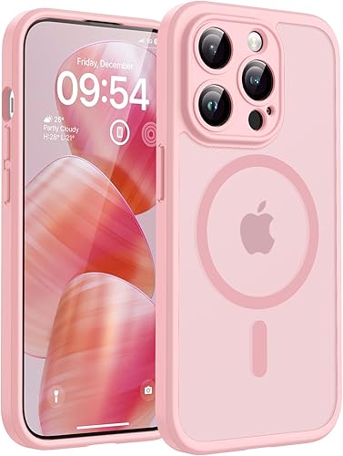 Miniatura 106 de TOCOL Funda magnética para iPhone 15, protección completa mejorada de la cámara, compatible con Magsafe, protección contra caídas, translúcida mate,