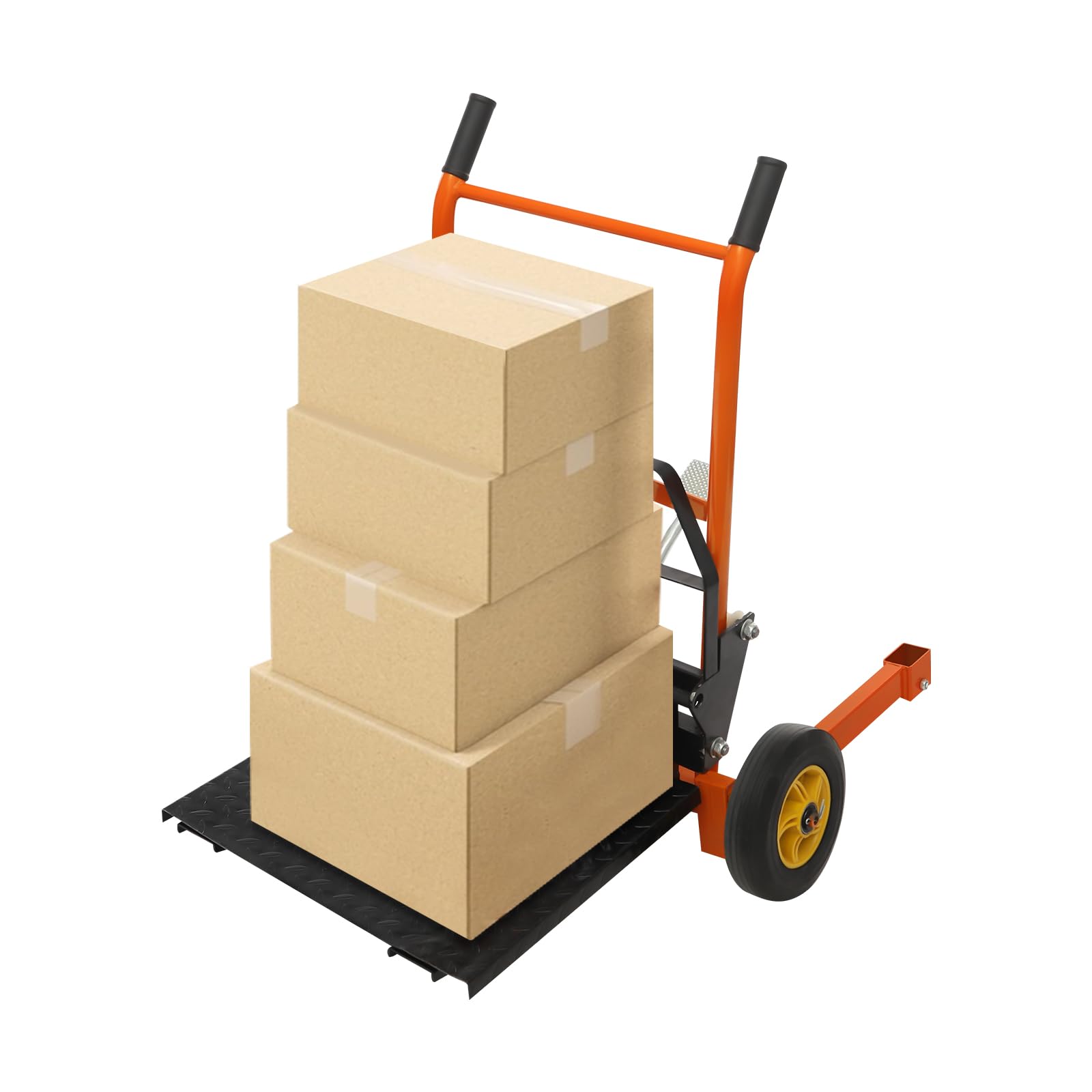 Adjustable Hydraulic Pallet Stacker Truck | 441lbs Heavy Duty Lift Winch Dolly | 15.7