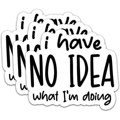 (3Pcs) I Have No Idea What I'm Doing Stickers Quotes Funny Stickers Decal Waterproo...