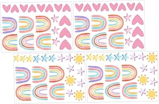 ULDIGI 1 Conjunto De Adesivos De Estrela De Arco-Íris Para Meninas Adesivos De Janela De Decoração Para Adesivos De Parede De Arco-Íris Para Sala De Aula Adesivo De Parede De Arco-Íris
