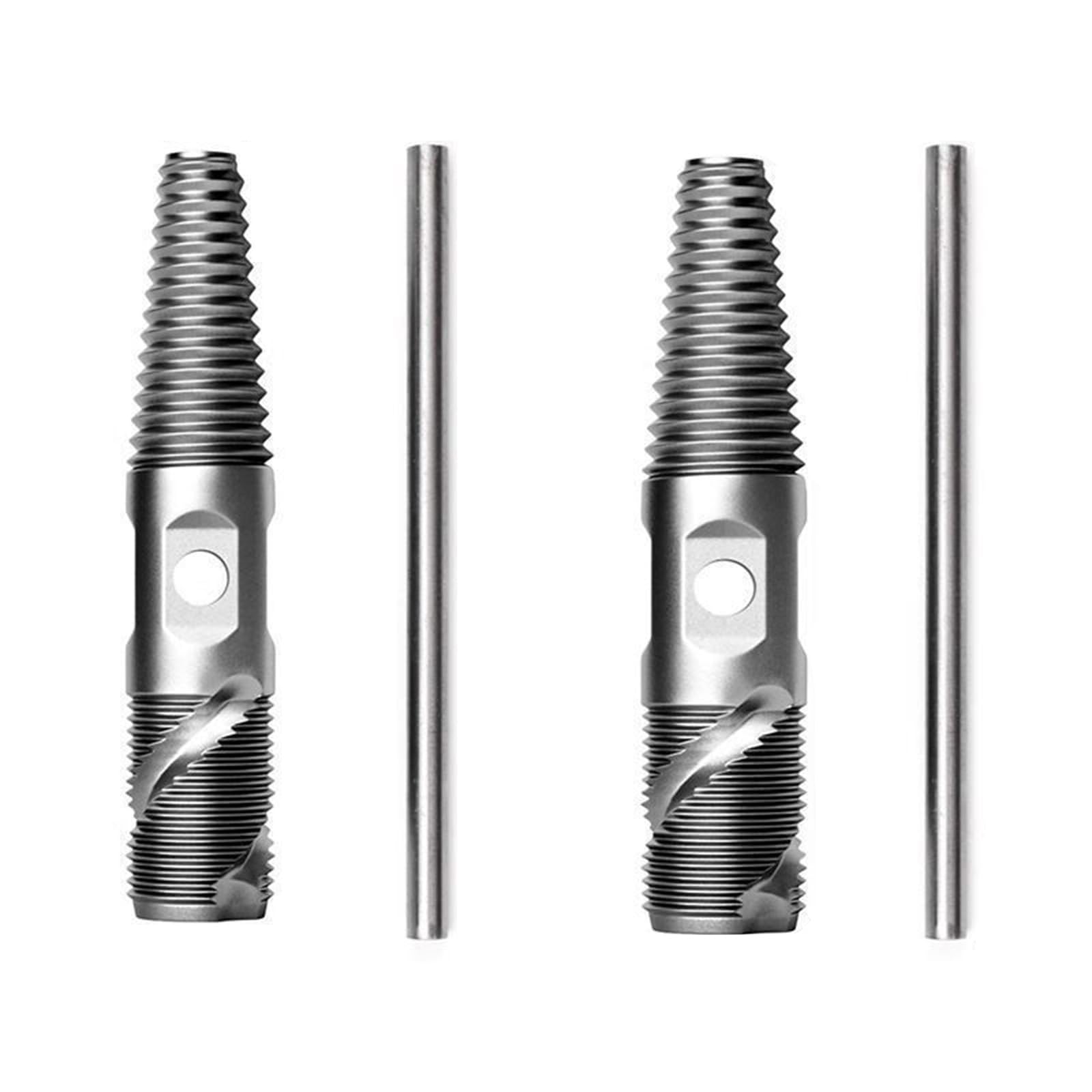 2Pcs Screw Extractor Double Head Pipe Break Screw Bolts Extractor Damaged Remover 1 / 2inch 3 / 4inch Pipe Thread Removal Tool