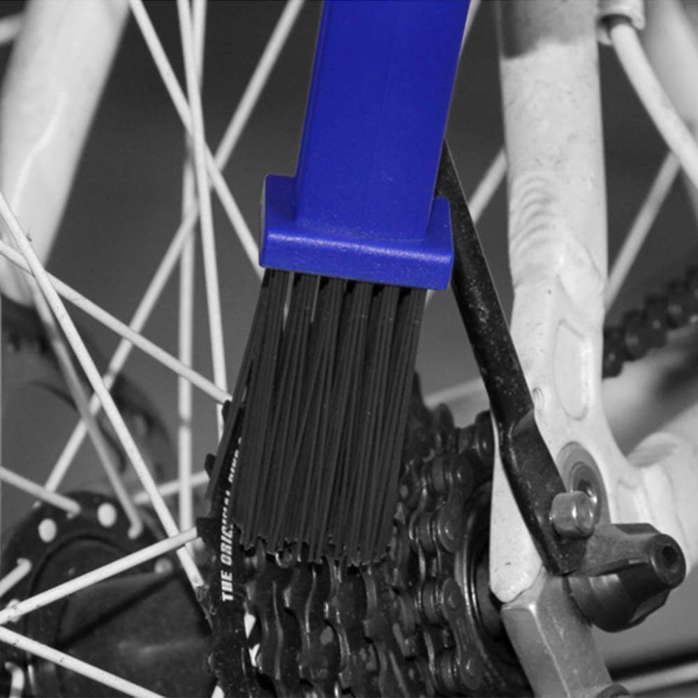 Cepillo Limpieza Cadena Moto y Bicicleta (Pack 100 Uds.) Herramienta para Limpieza de Engranajes y Cadenas Color Azul.