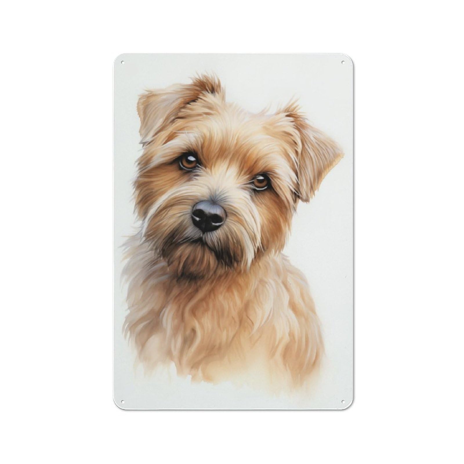 Garage Style Metal Wall Sign 30x20cm Featuring Norfolk Terrier Dog, Garage Wall Decor for Garage, Hobby Room, Office Or Man Cave