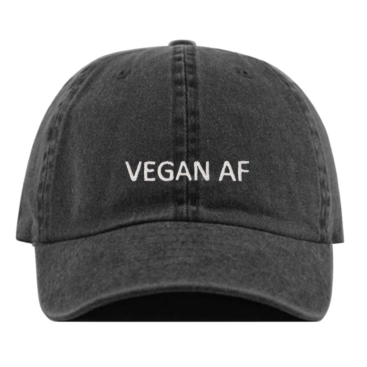 faire broderieVegan AF Baseball Hat, Embroidered Dad Cap, Unstructured Soft Cotton, Adjustable Strap Back (Multiple Colors)