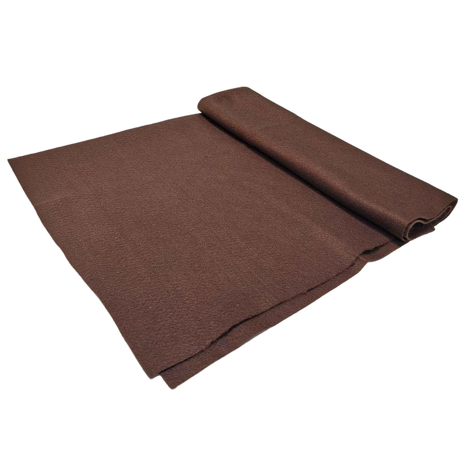 Jtnohx Brown Felt, Felt Fabric for Crafting, Soft Fabric Sheets for Art and Sewing Projects 1.4mm Thick 91x225CM Flexible