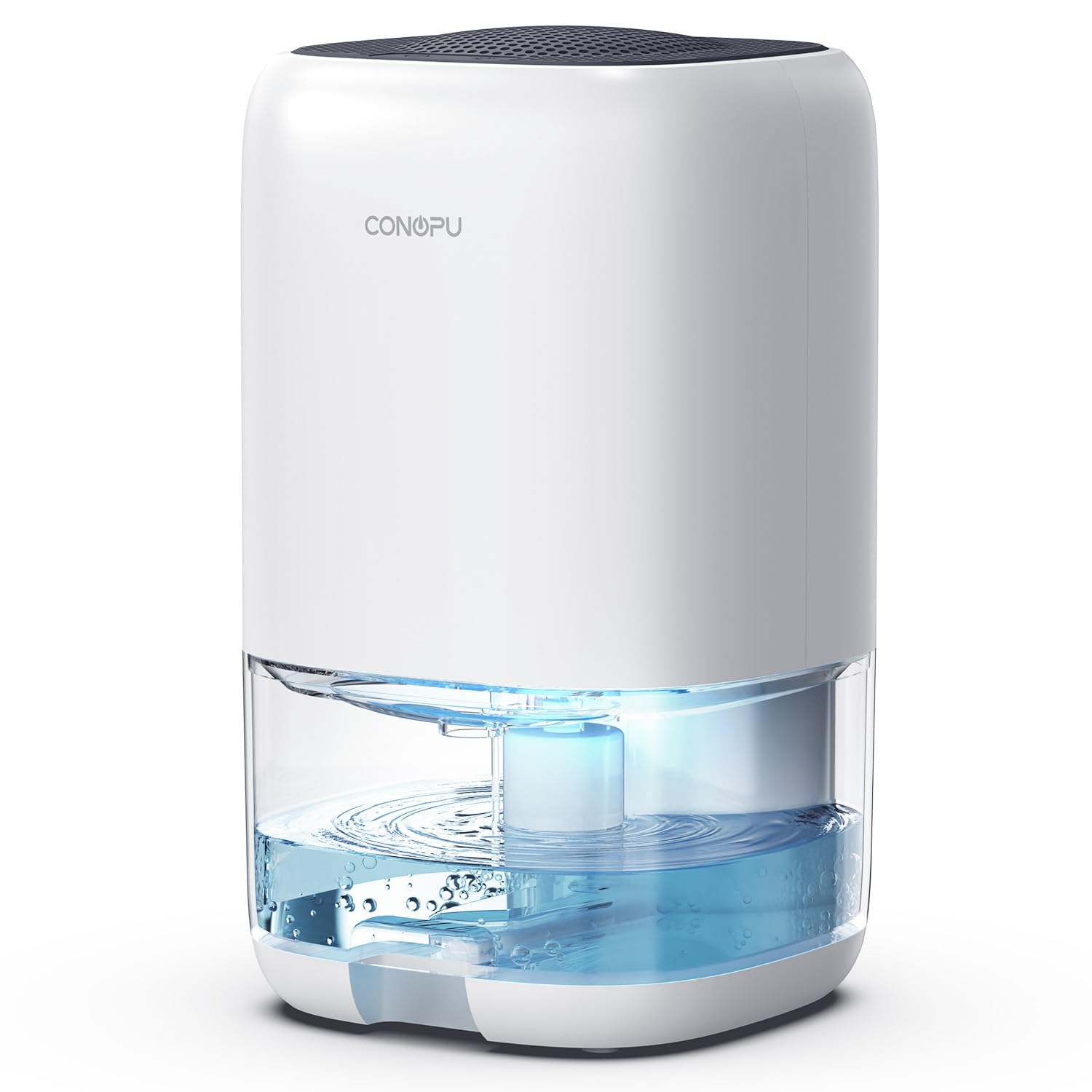 Osuszacz powietrza 1000 ml, osuszacz do domu z 7 kolorowymi diodami LED, kompaktowy, cichy i wydajny do małych przestrzeni, idealny do łazienki, szafy