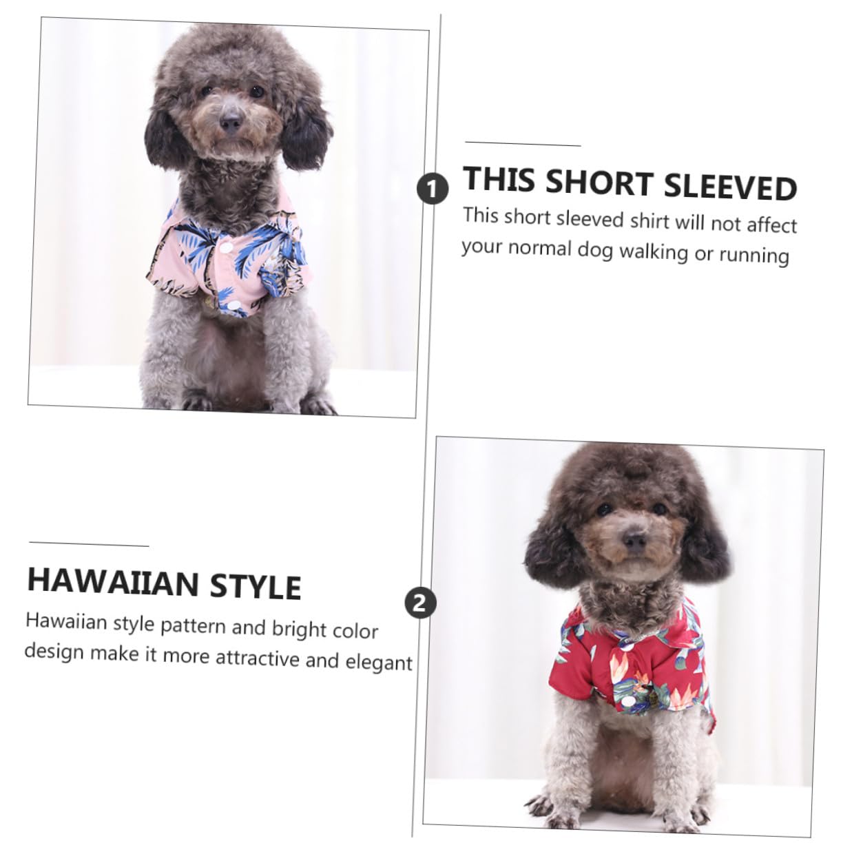 Camisa Hawaiana para Perros y Gatos, 4 Piezas XS Colores Marino, y Burdeos, Poliéster Transpirable y Cómodo para Playa, Verano y Fiestas