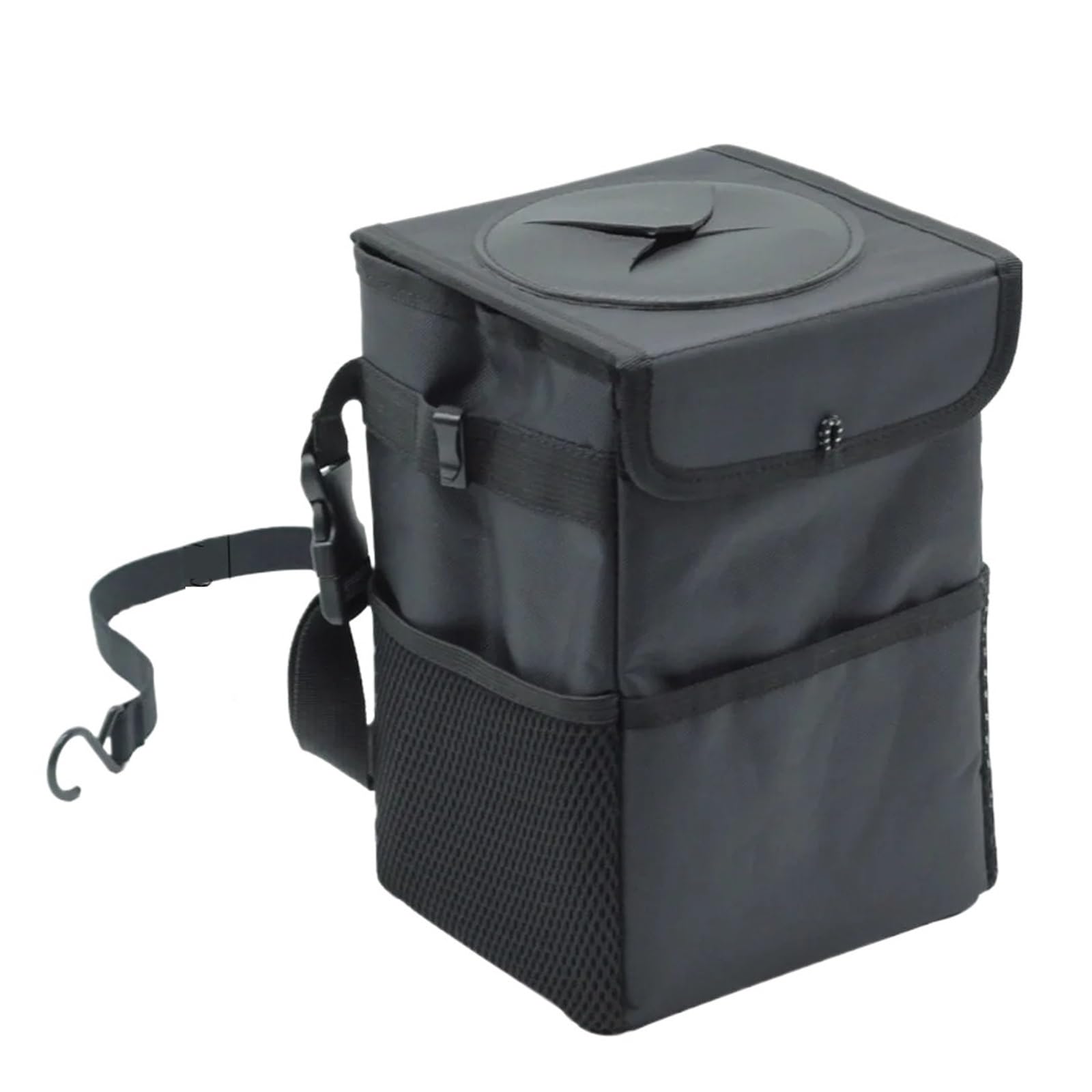 Poubelle De Voiture Poubelle Voiture À Couvercle Rabattable Tissu Oxford Imperméable Lavable Pliable Rangement du Dossier Siège Suspendu Poubelles Véhicule