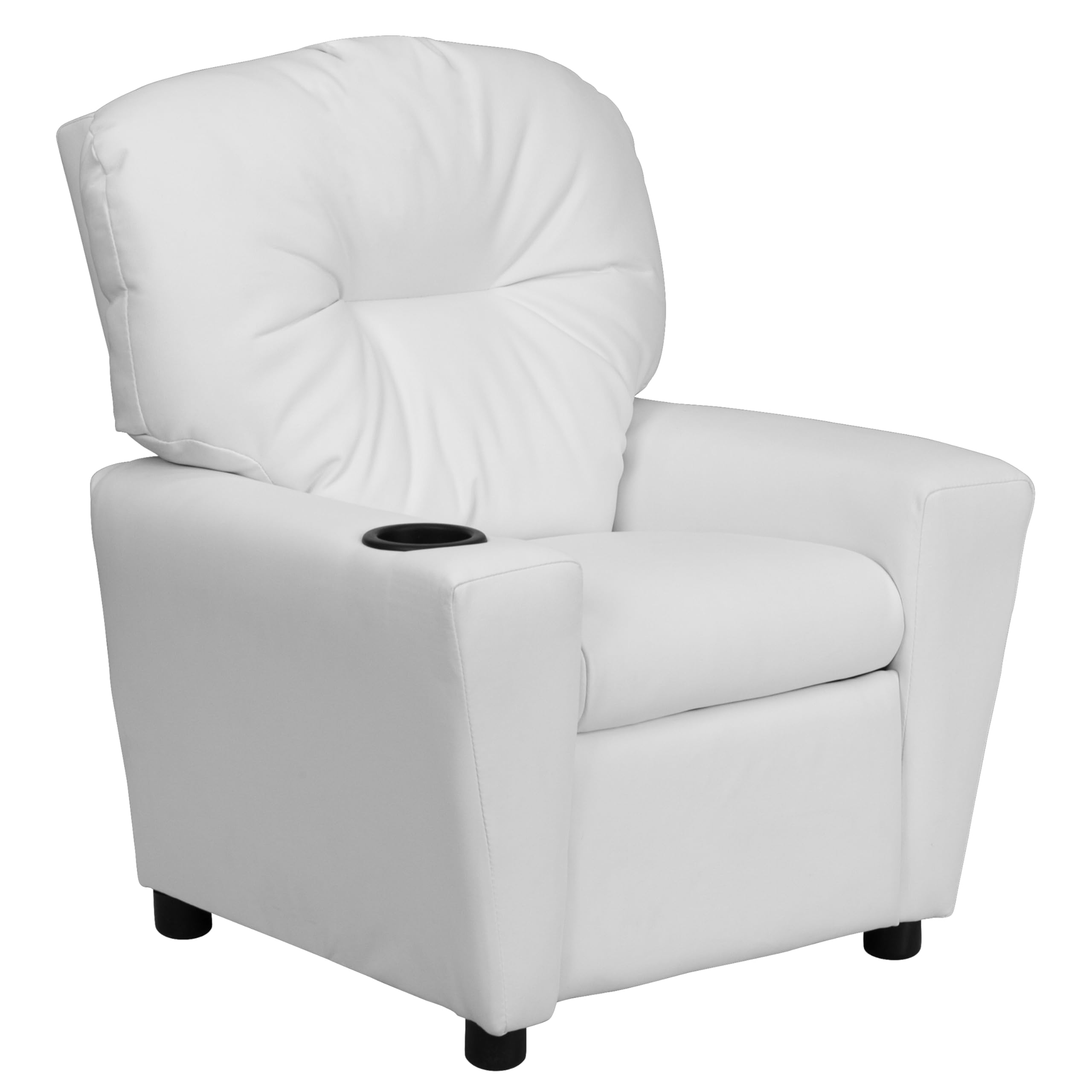 Flash Furniture White Vinyl / Set of 1 / Cup Holder Recliners
