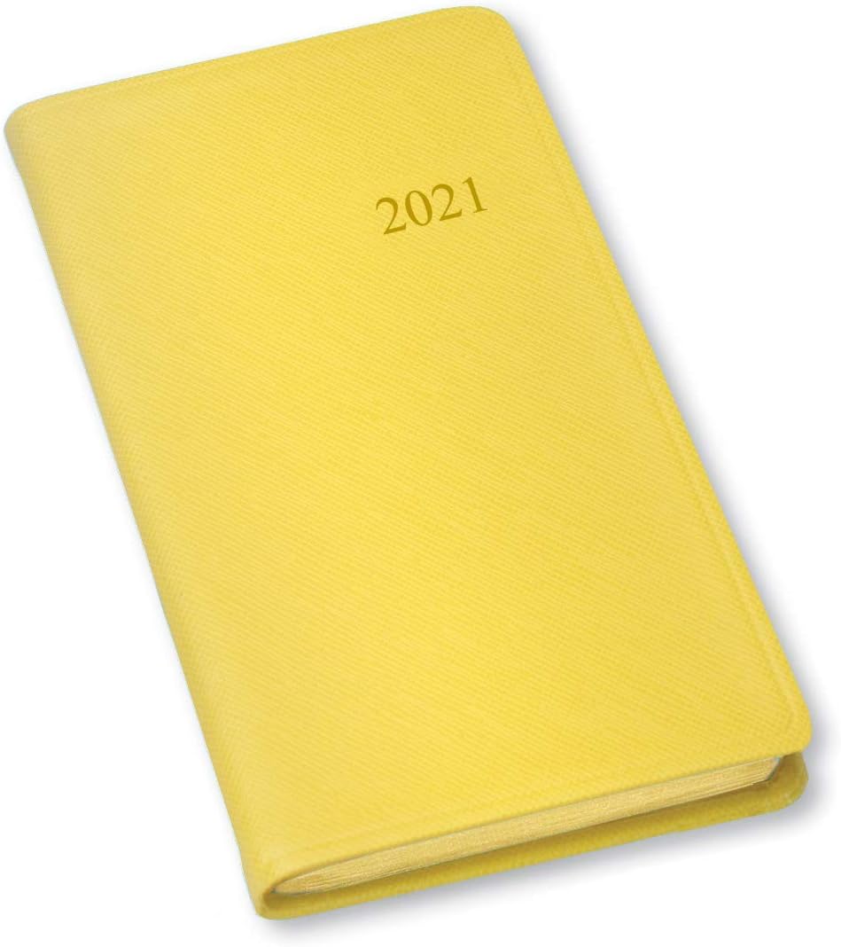 2021 Pocket Weekly Planner by Gallery Leather - Key West Sundance (Yellow), 6"x3.25"