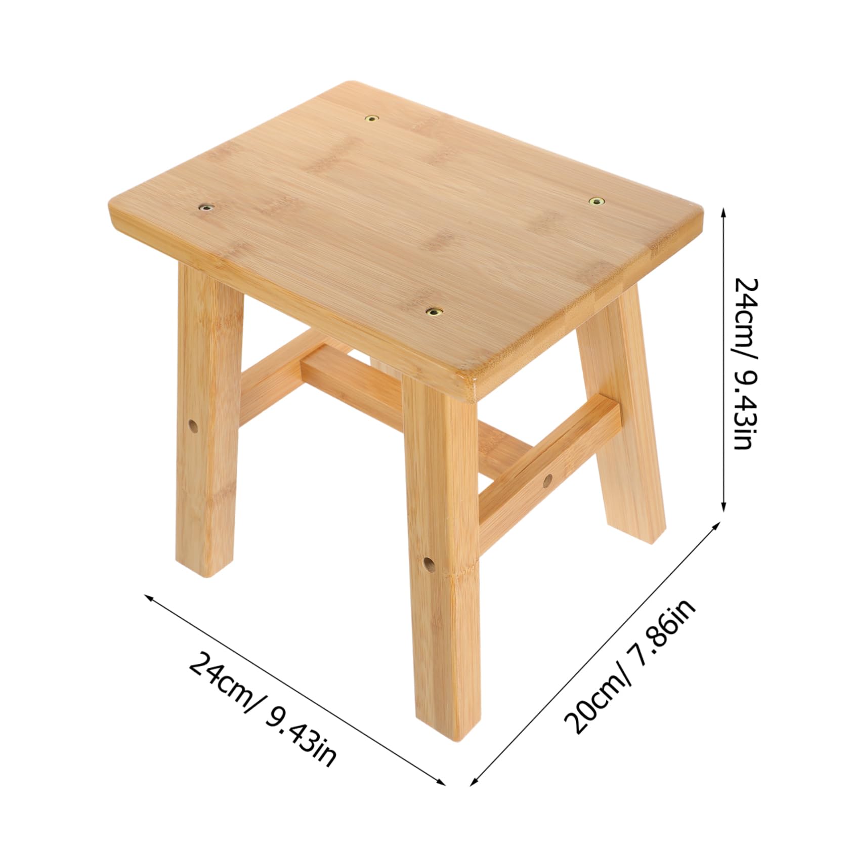 Alipis Bamboo Low Stool for Adults Short Chair for Home Comfortable Shoe Changing Stool