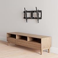 Vista 3 de Yaxa Basics Soporte de pared inclinable para TV con poste horizontal nivelación para televisores de 32 a 86 pulgadas, color negro