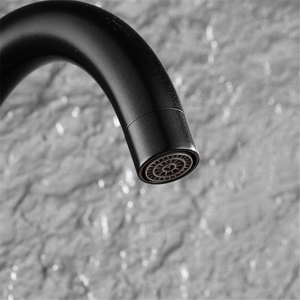 Negro Grifo De La Cocina Del Eslabón Giratorio De 360 ​​Grados Fregadero, Vegetales Codo Del Grifo Del Lavabo Con Aireador Retro Del Orbe Hornear Paint Grifo