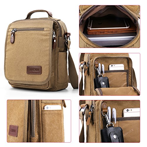 Xincada Mens Bag Messenger Bag Canvas Shoulder Bags Travel Bag Man Purse Crossbody Bags For Work Business #TOP4