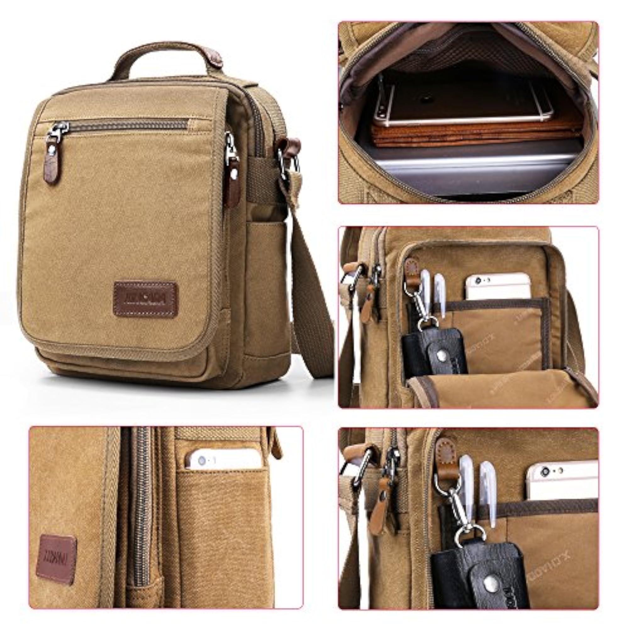 Canvas Messenger Bag for Business Travel