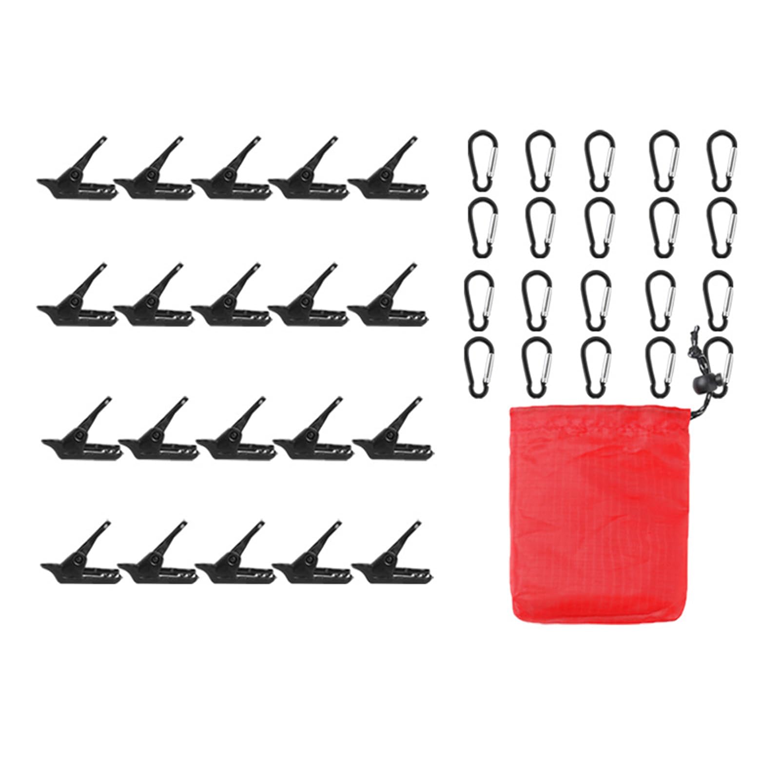 XuQiZZpp 20Pcs Color Tarp Clip Set Tent Clip Camping Awning Canopy Clamps Clip Tent Tighten For Outdoor Activity Camping Awning